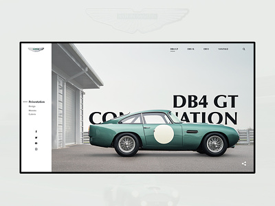 Aston Martin UI/UX branding car design interface ui uidesign ux webdesign
