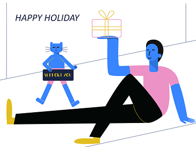 HAPPY HOLIDAY design illustration