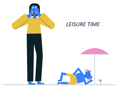 LEISURE TIME design illustration