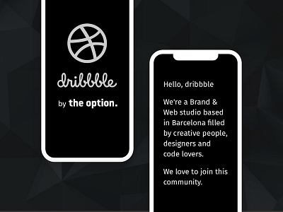 Hi Dribbble by The Option Studio design development ui