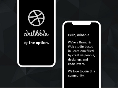 Hi Dribbble by The Option Studio