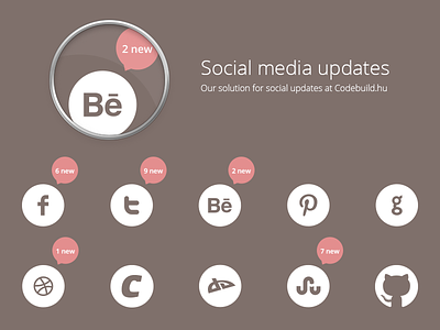 Social media updates bubble codebuild glass icon magnifying media social