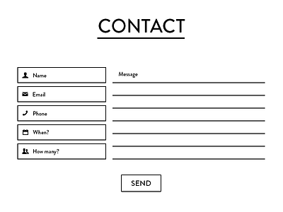 Contact form contact design form input message monochrome ui ux web