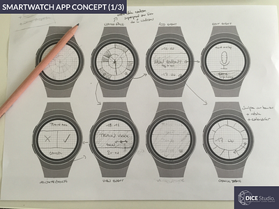 Smartwatch App Concept (1/3) : Sketching (2016)
