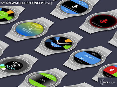 Smartwatch App Concept (2/3) : Designing (2016)