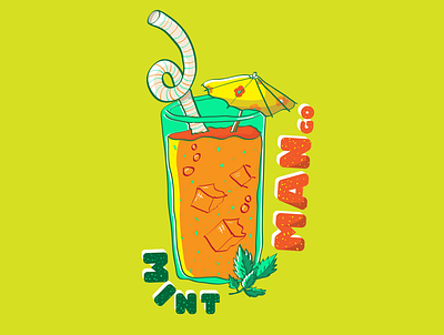 Mango Mint mix food food and beverage food and drink food illustration illustration illustrator mango menu bar mint mint green vector
