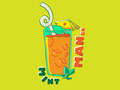 Mango Mint mix food food and beverage food and drink food illustration illustration illustrator mango menu bar mint mint green vector