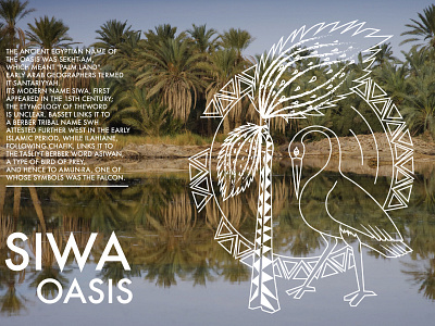 Birds of the Oasis design flat illustration layer print typography vector web