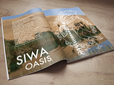 Magazine page for Siwa Oasis ad design design editorial design flat graphicdesign illustration layer print typography vector