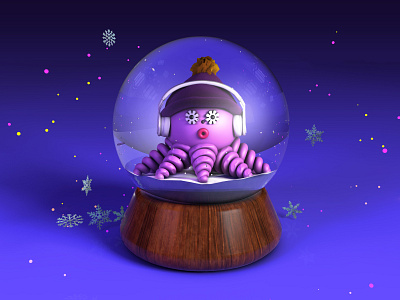 Dolly inside her snow globe