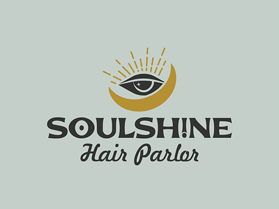 SoulShine Hair Parlor allman brothers barber shop branding design hair illustration lines logo mystic parlor salon simple third eye vector