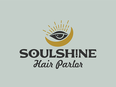SoulShine Hair Parlor allman brothers barber shop branding design hair illustration lines logo mystic parlor salon simple third eye vector