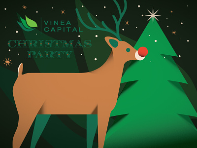 Vinea Capital Christmas Party christmas illustration party simple