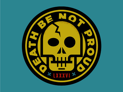 Death Be Not Proud clean death design illustration illustrator john donne lines simple skull sticker thick