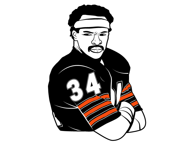 Walter Payton Silhouette