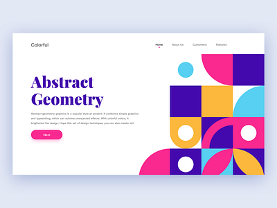 Abstract geometric design ui web