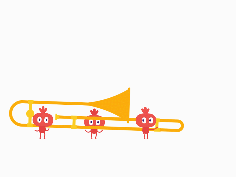 Jazz Trombone animation animation motion illustration charachter design character animation gif ilustracion motion