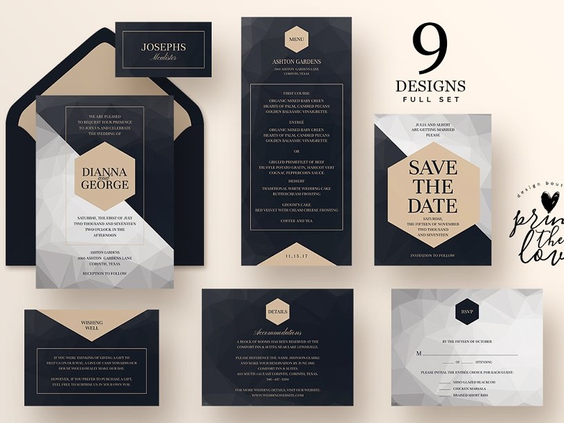 Poly Wedding Suite by reiinoue on Dribbble