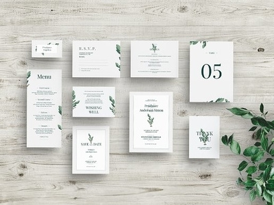 Wedding Invitation Suite Mockup animation app botanical branding character clean design icon identity illustration invitaion invitation lettering minimal mobile type typography ui vector wedding