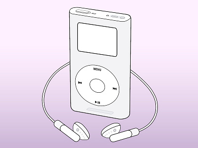 MP3 design audio audio player concept concept design design illustrator mp3 player écouteurs