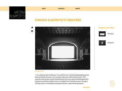 Hiroshi Sugimoto's theaters black and white design hiroshi sugimoto japanese photo picture sketch template webdesign website wireframe