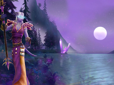 Hyrate - Characters design 02 art character characterdesign charadesign concept design draenei graphic design matte painting moon photoshop wallpaper warcraft world of warcraft wow model viewer