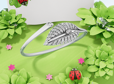 Stenzhorn Jewellery - 3D animation 3d 3d animation animation art direction c4d cinema4d jewellery motion graphics nature ring