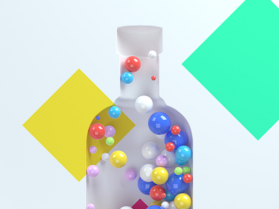 Absolut Creative Competition 3d 3d art absolut abstract advertising art direction c4d cinema 4d cinema4d design illustration octane render typography vodka