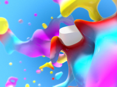 Joy 3d 3d art abstract after effect art direction c4d cinema4d compositing design illustration octane render