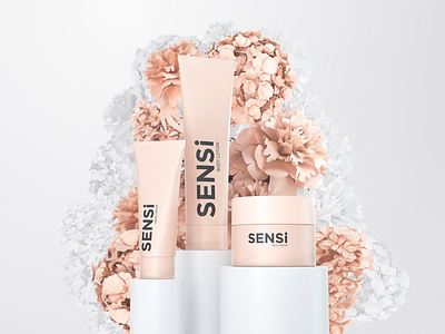Sensi Creams Visualization 3d advertising beauty branding c4d cg cinema4d cosmatics design octane packshot product design product rendering