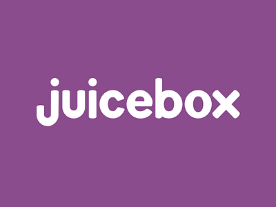 Juicebox Custom Logo branding custom fun health logo marketing purple type