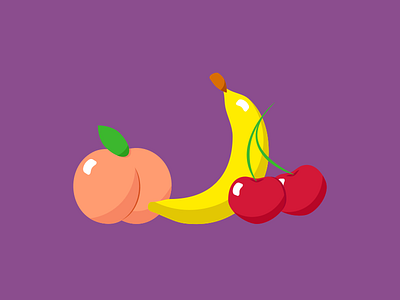 Juicebox Fruit bright flat fruit graphic design icons juicebox vectors