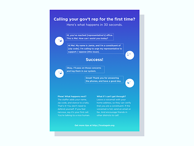 Flyer - how to make your first political phone call (in the US)
