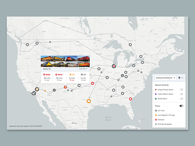 Train Logistics Map hover legend logistics map train trains transportation web