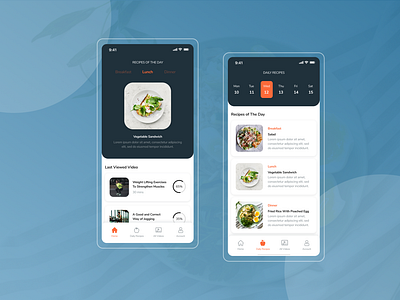 Fitness app for diet and video courses