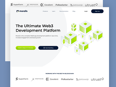 Blockchain Development article blockchain branding design development home page illustration landing page ui