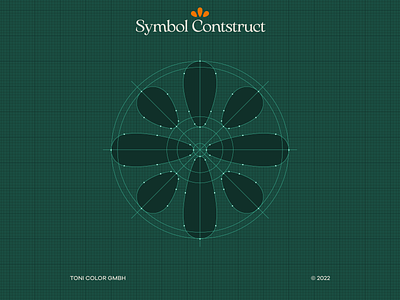 Toni Color - Symbol Construct bra circles construct dark green design guides logo minimalistic symetric vector
