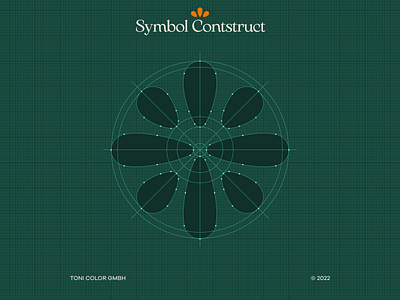 Toni Color - Symbol Construct bra circles construct dark green design guides logo minimalistic symetric vector