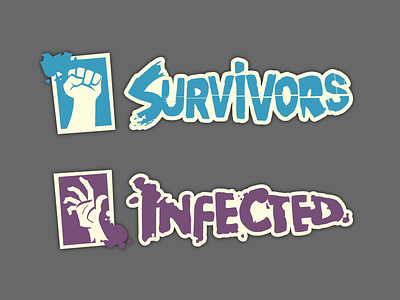 Faction logos distressed hand infected logo survivor zombie