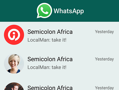 WhatsApp 1 app design ui