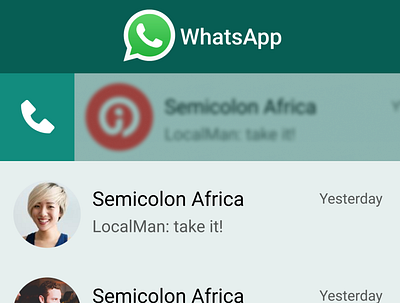 WhatsApp 2 app design ui