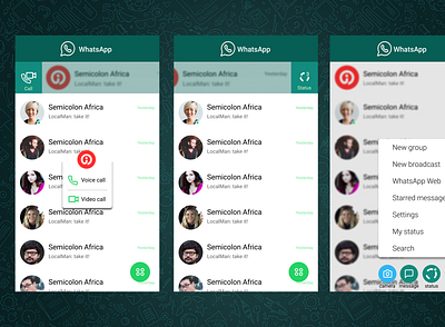 WhatsApp Redesign Version 4 app design ui ux