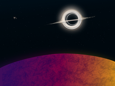 Nolan's Black Hole blackhole darktheme design dribbble illustration sketch space ui uiux ux vector