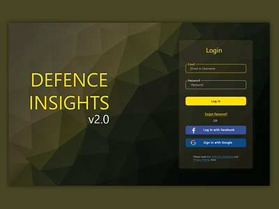 Defence Products Info Site Login Page Idea army insights login minimal uidesign