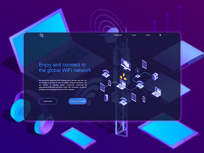 WiFi network landing page