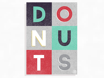 Donuts June branding design donuts flyer lettering typography