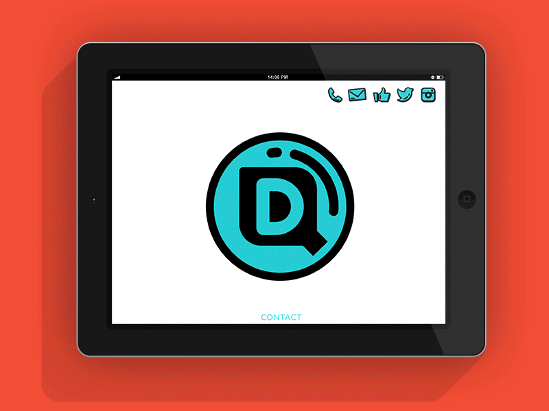 DQ Clubspace website blue colours design icons simple site web web design