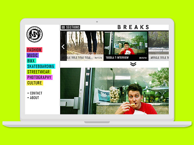Preview - Breaks Mag Redesign design menu redesign web design website