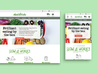 Abel & Cole | Website Design abel and cole design digital design e commerce food groceries re design shopping web design website