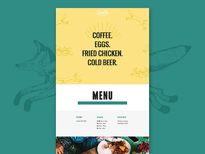 Lucky fox website burgers cafe deli design digital design e commerce food menu re design restaurant web design website